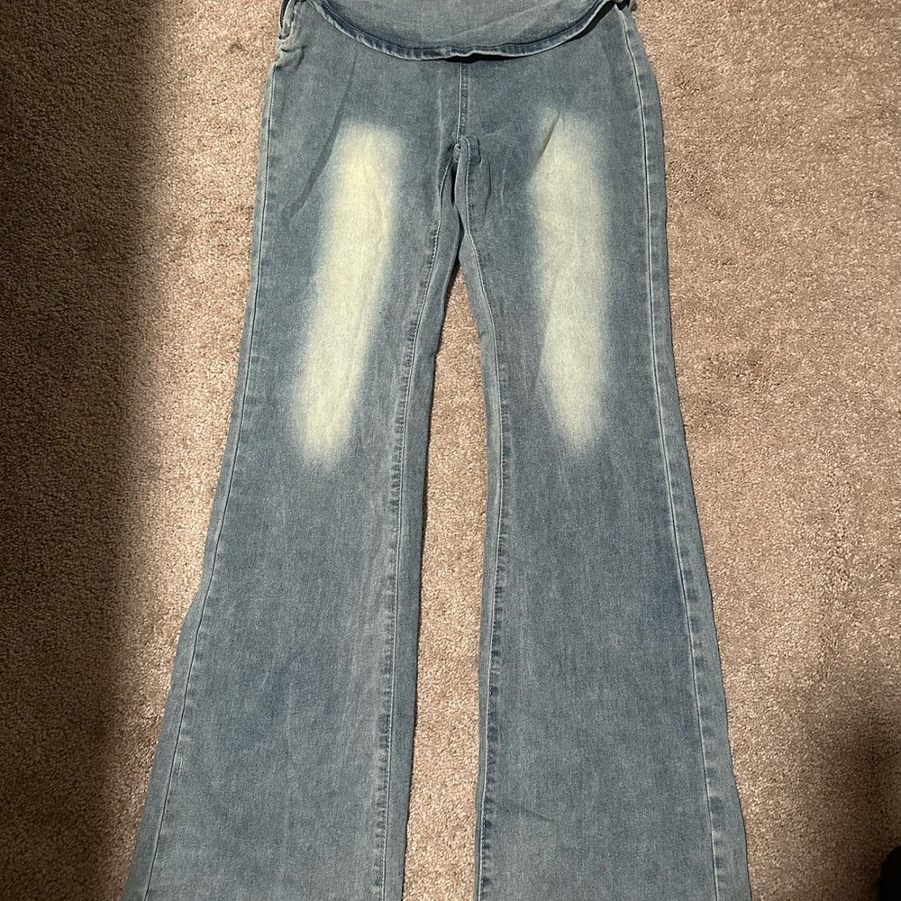 SHEIN Light Blue flare jeans small